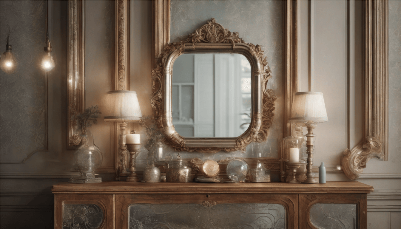cómo decorar un espejo viejo