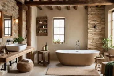 decoración de baños pequeños rústicos