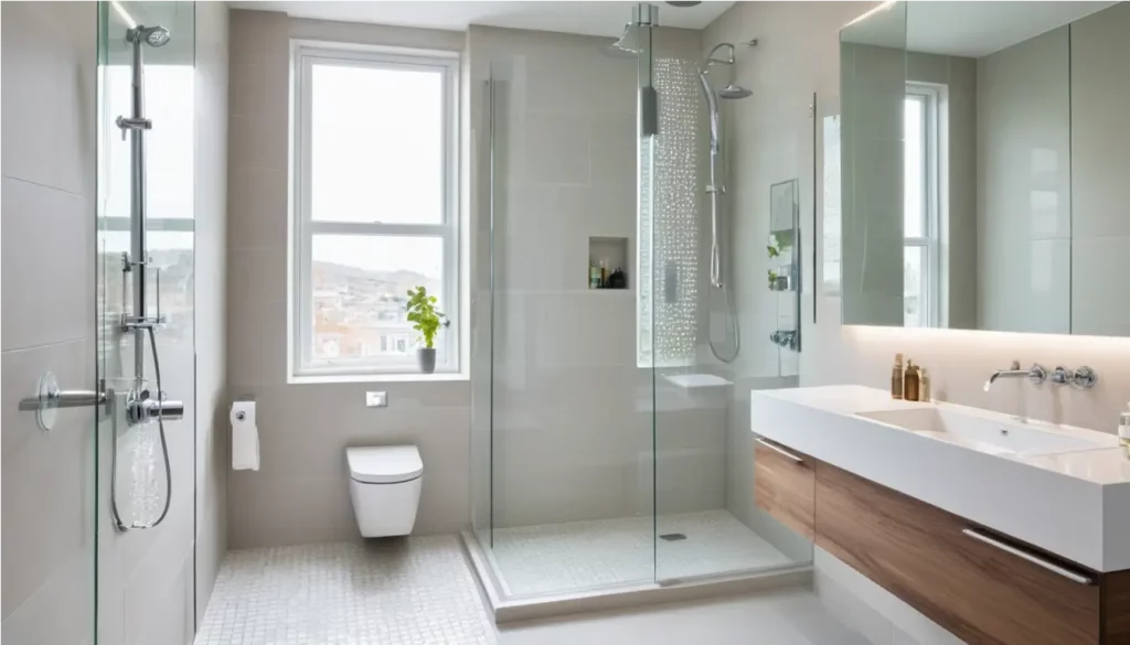 cuartos de baño pequeños modernos con plato de ducha