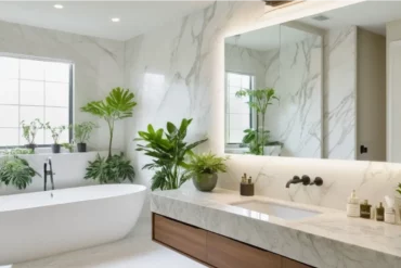 cómo decorar un baño pequeño elegante